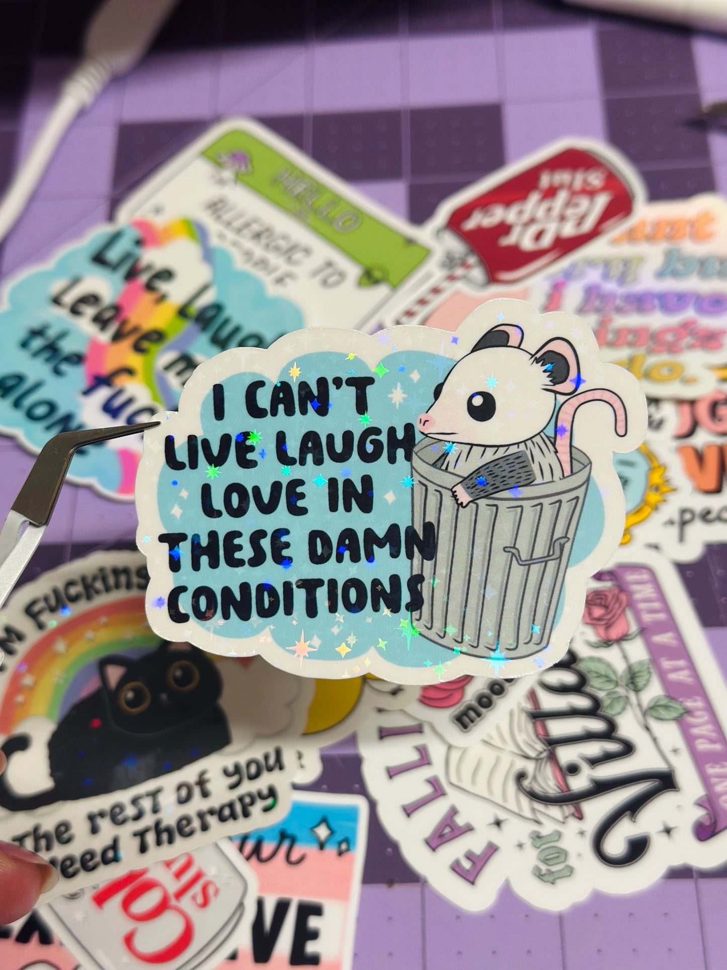 Can't live, Laugh, Love in these Conditions