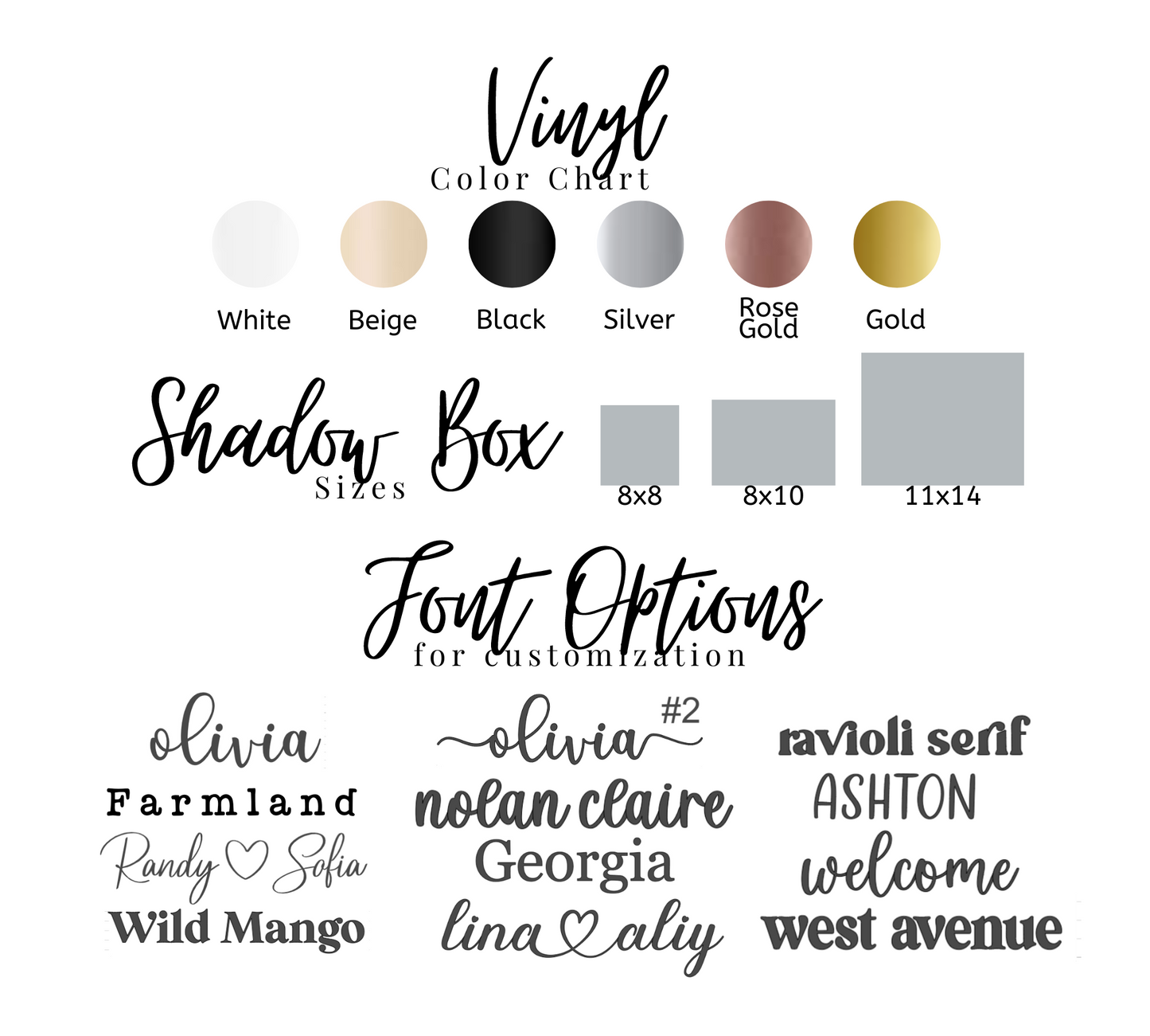 Customizable Color Shadow Box